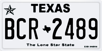 TX license plate BCR2489