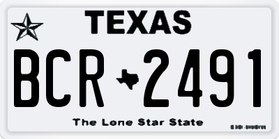TX license plate BCR2491