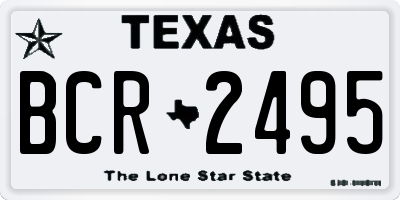 TX license plate BCR2495