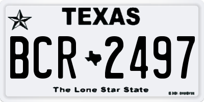 TX license plate BCR2497