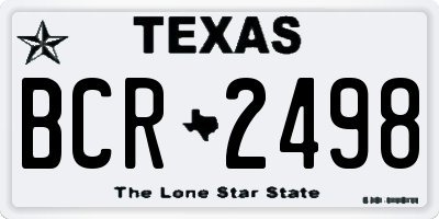 TX license plate BCR2498