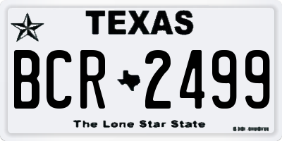 TX license plate BCR2499