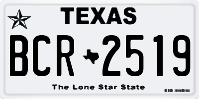 TX license plate BCR2519