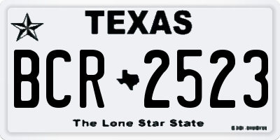 TX license plate BCR2523