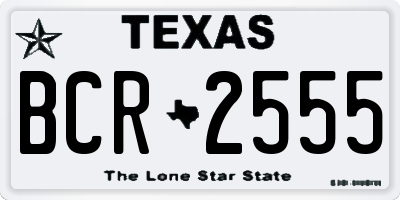 TX license plate BCR2555