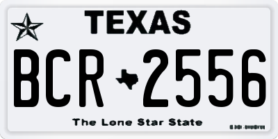 TX license plate BCR2556