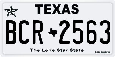 TX license plate BCR2563
