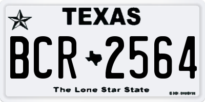 TX license plate BCR2564
