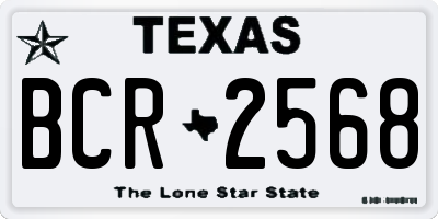 TX license plate BCR2568