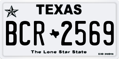 TX license plate BCR2569