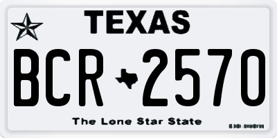 TX license plate BCR2570