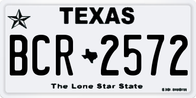 TX license plate BCR2572