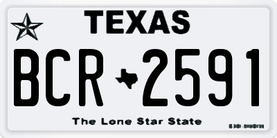 TX license plate BCR2591