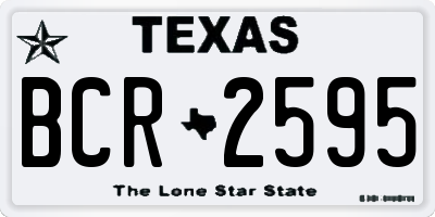 TX license plate BCR2595