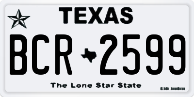 TX license plate BCR2599