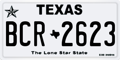 TX license plate BCR2623