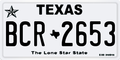 TX license plate BCR2653