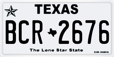 TX license plate BCR2676