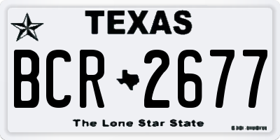 TX license plate BCR2677
