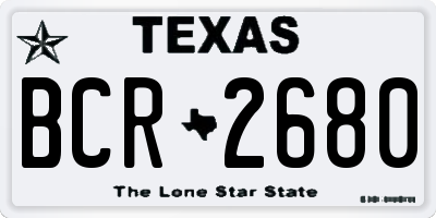 TX license plate BCR2680
