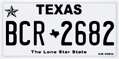 TX license plate BCR2682