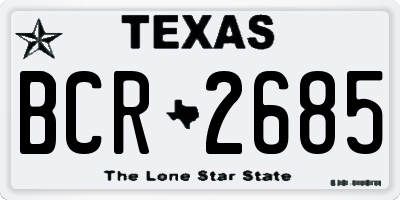 TX license plate BCR2685