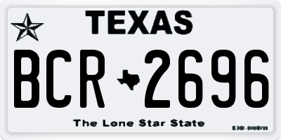 TX license plate BCR2696