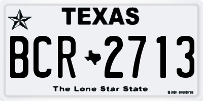 TX license plate BCR2713