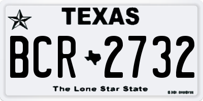 TX license plate BCR2732