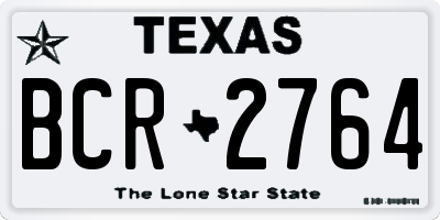 TX license plate BCR2764