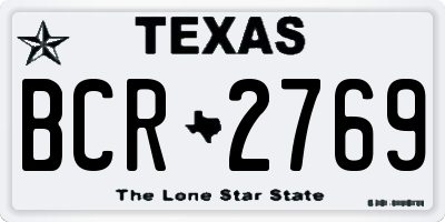 TX license plate BCR2769