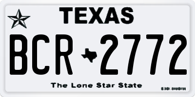 TX license plate BCR2772