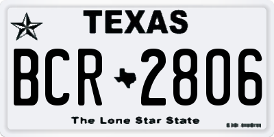 TX license plate BCR2806