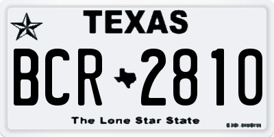 TX license plate BCR2810