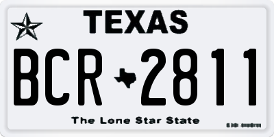 TX license plate BCR2811