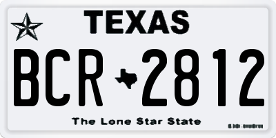TX license plate BCR2812