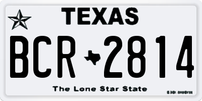 TX license plate BCR2814