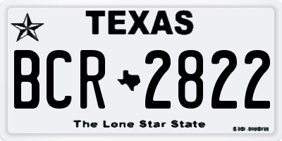 TX license plate BCR2822