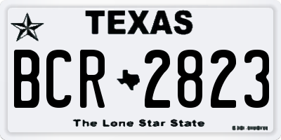 TX license plate BCR2823