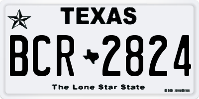 TX license plate BCR2824