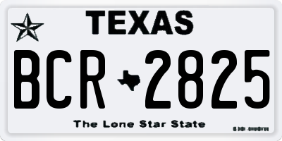 TX license plate BCR2825