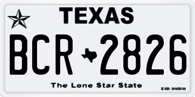 TX license plate BCR2826