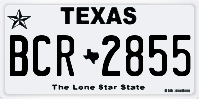 TX license plate BCR2855