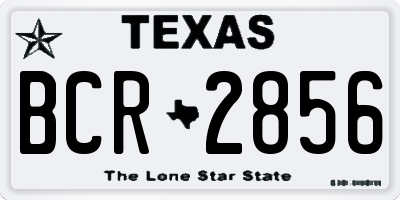 TX license plate BCR2856