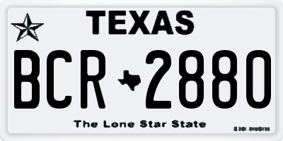 TX license plate BCR2880