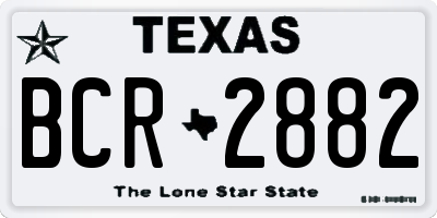 TX license plate BCR2882
