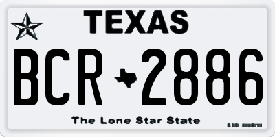 TX license plate BCR2886