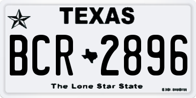 TX license plate BCR2896
