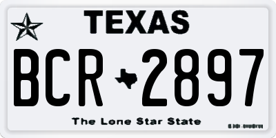 TX license plate BCR2897