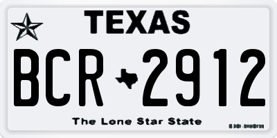 TX license plate BCR2912